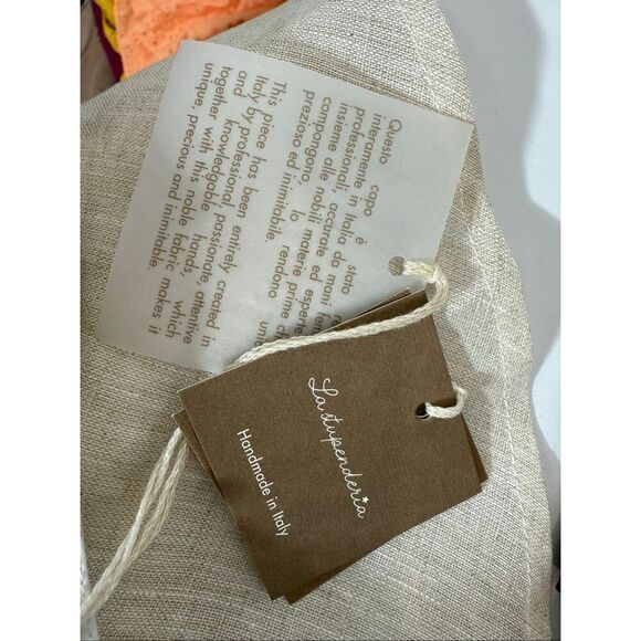 NWT La Stupenderia Designer Italian Linen Baby Dress - Picture 6 of 10